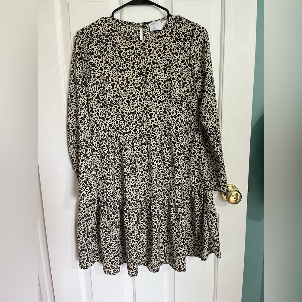 Unused Asos Design Animal Print Mini Dress